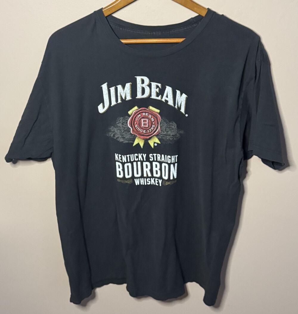 Jim Beam Kentucky Straight Bourbon Whiskey Black T-Shirt XL